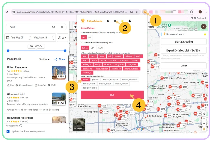 Google Maps Email Extractor