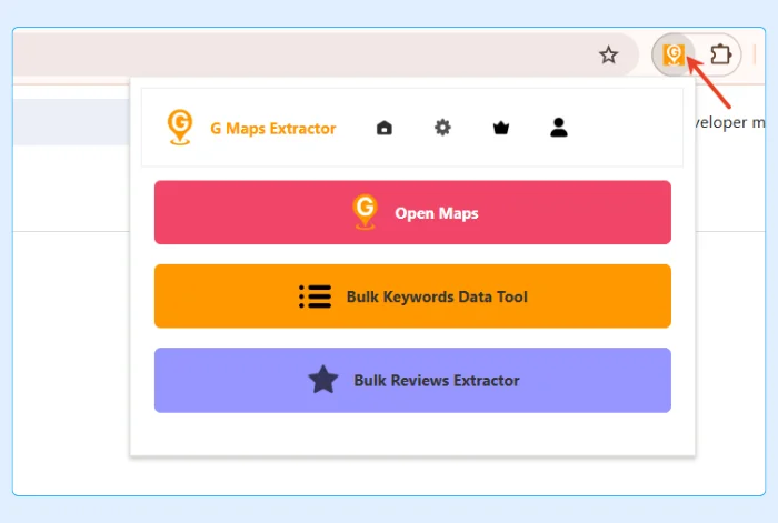 google maps extractor extension