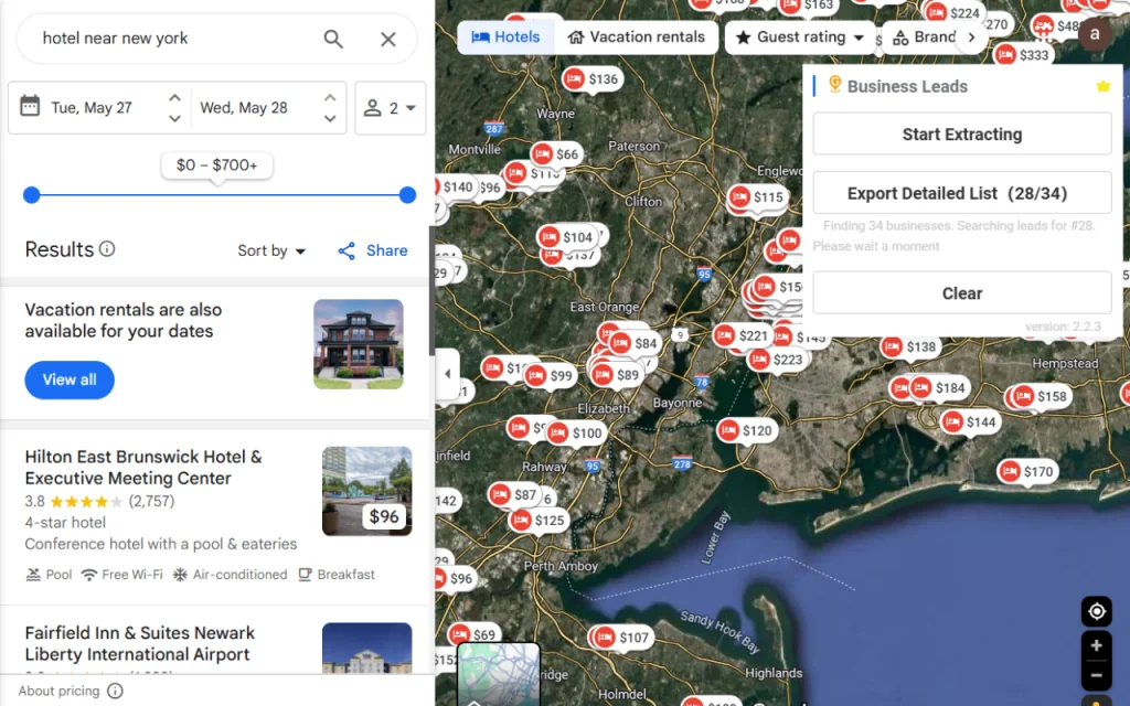 google maps address scraper