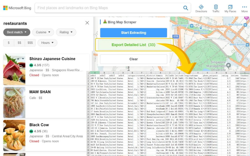 bing maps scraper